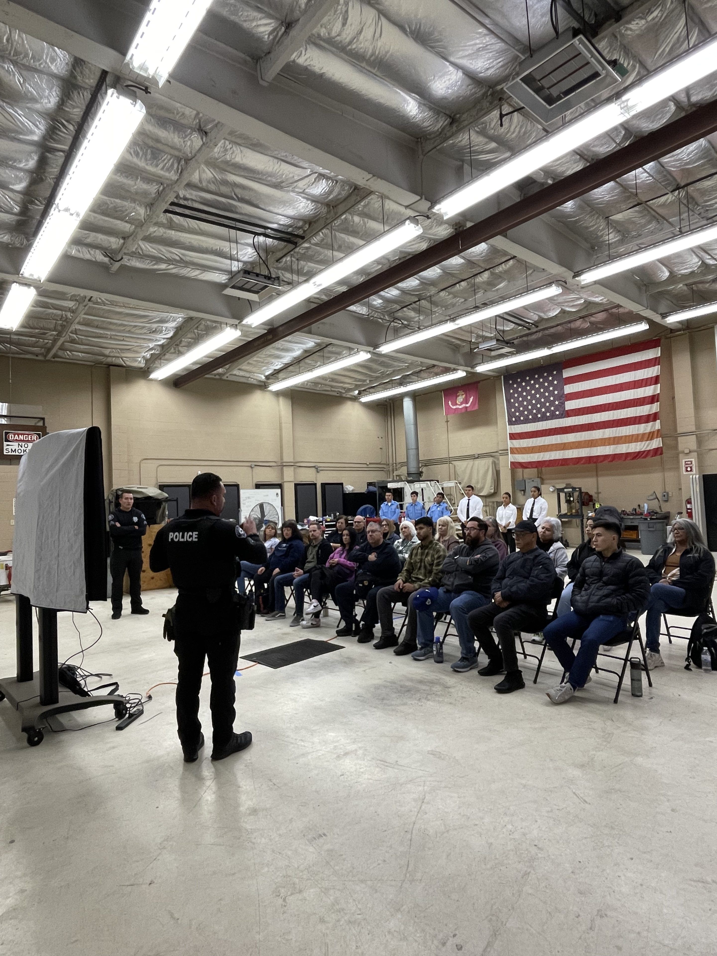 Officer doing a speech